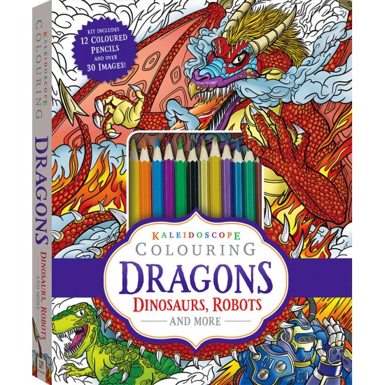 Kaleidoscope Colouring: Dragons, Dinosaurs, Robots And More