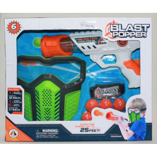 Air Popper Pistol With Face Shield