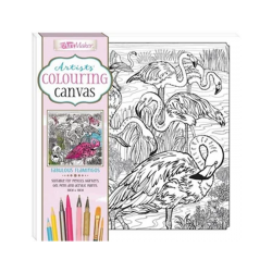 Artists Colouring Canvas: Fabulous Flamingos