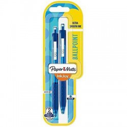 Paper Mate Inkjoy Ball Point Pens - Blue / 1.0mm (Pack of 2) Medium Point